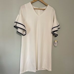 White Ruffle Sleeve Studio One Dress